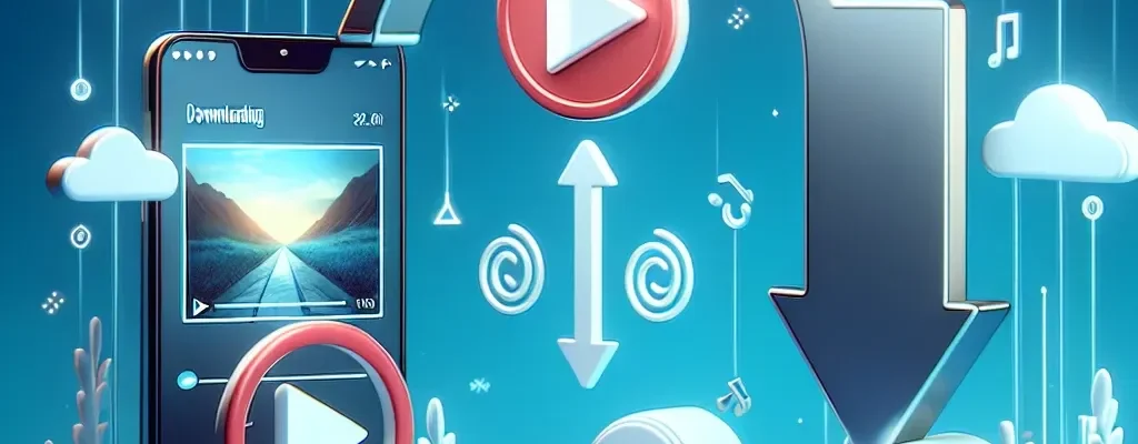 "Guía completa sobre cómo descargar videos de TikTok - imagen ilustrativa con una captura de pantalla de la aplicación TikTok mostrando la opción de descarga de videos."